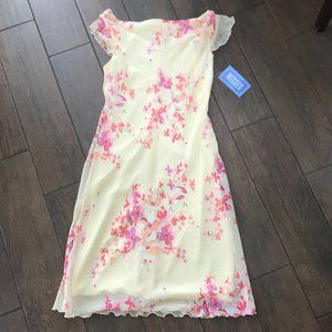 Y2K Yellow Floral Dress New with Tags size 9/10
